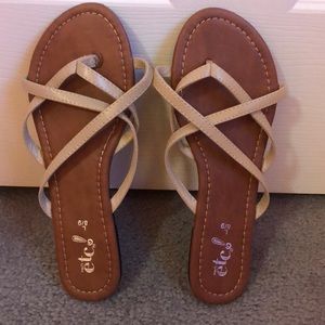 Strappy tan sandals